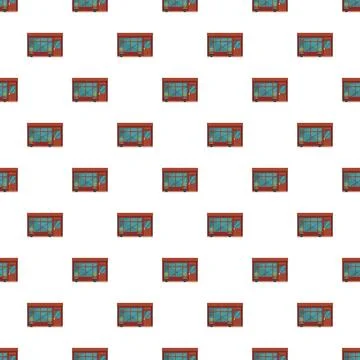 Shop facade storefront pattern seamlessly repeating concept 库存插图