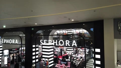 Sephora Perfume Shop on Champs-Elysee, P, Stock Video