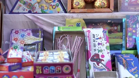 A shop filled with fireworks Stock Footage 220073714