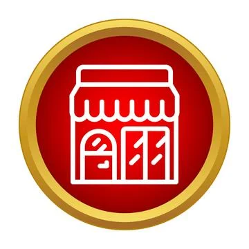 Shop front icon representing retail shopping business イラスト素材