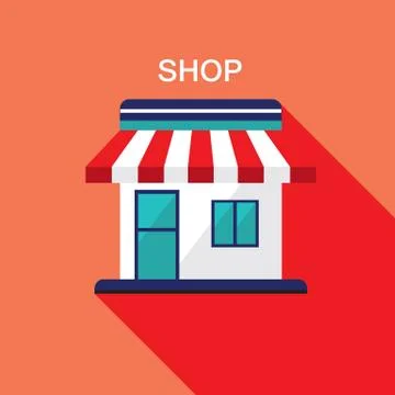Shop Front. Modern flat design facade of store building Stock Illustration