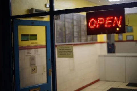 Shop front open Stock Photos