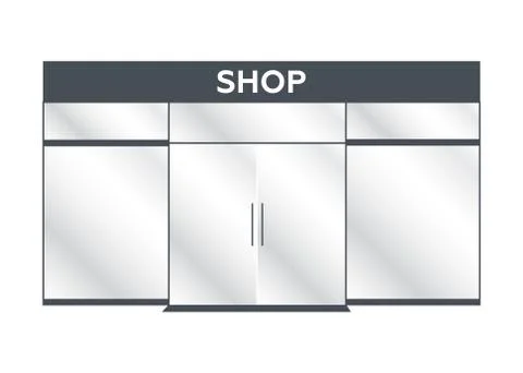 Shop front or store front view illustration. Store front mock up Stock Illustration