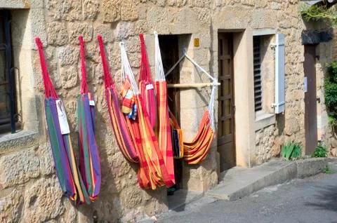 Shop of hammocks Stock Photos