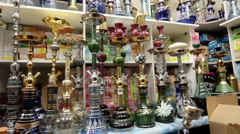 Shop hookahs (3) Stock-Footage 934049