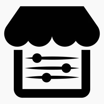 Shop icon and setting. Install an online store. Ilustração Stock