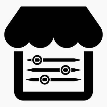 Shop icon and setting. Install an online store. Vector icon.	 Ilustração Stock