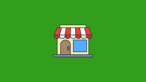 Shop icon animation Video stock 224016437