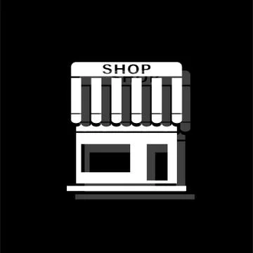 Shop icon flat Stock Illustration