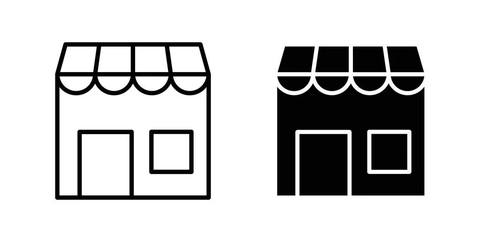 Shop icon Illustration set. Vector Eps10 for apps Ilustración de archivo