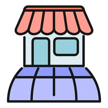 Shop icon representing retail commerce and business Ilustración de archivo