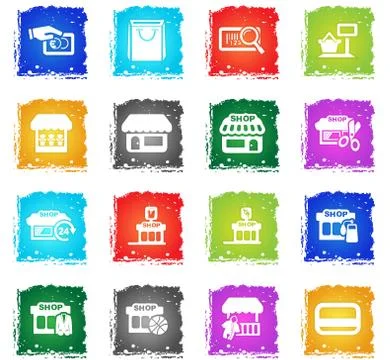Shop icon set Illustration