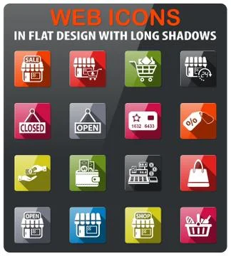 Shop icon set Stock Illustration