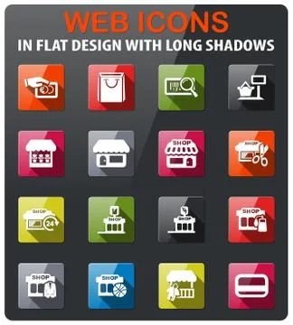 Shop icon set Illustration