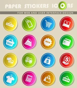 Shop icon set Stock Illustration