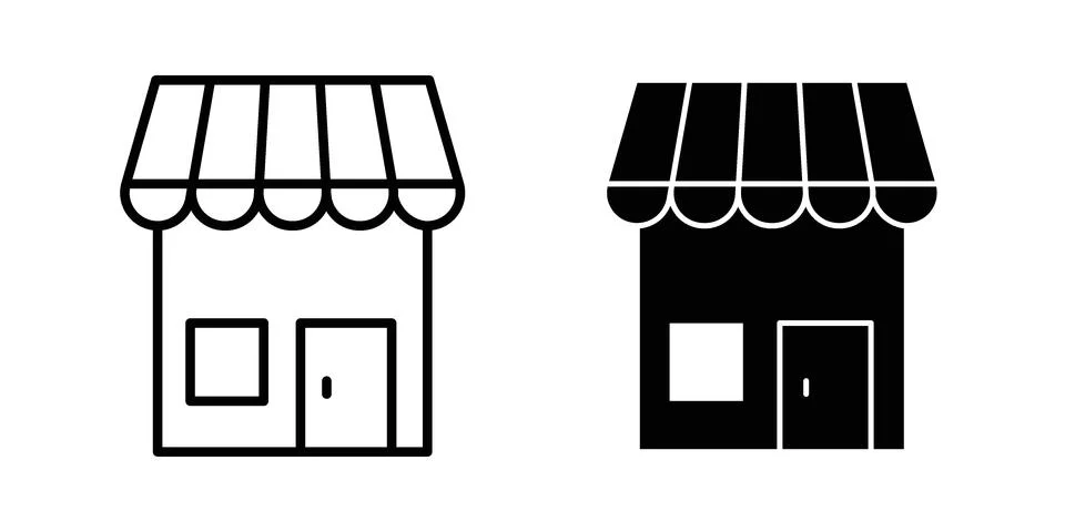 Shop icon set. Vector EPS 10 Stock Illustration