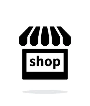 Shop icon on white background. 스톡 일러스트