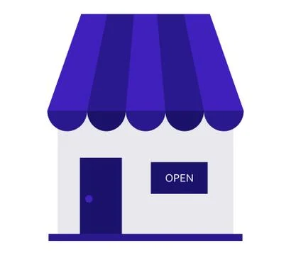 Shop icon on white background Stock Illustration