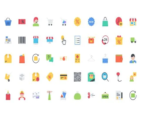 The shop icons pack Stock Illustration