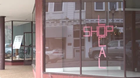 Shop Local Stock Footage 41667407