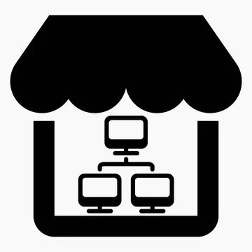 Shop network. "Cloud storage" online store. Stock Illustration