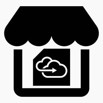 Shop network. "Cloud storage" online store. Stock Illustration