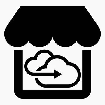 Shop network. "Cloud storage" online store. Stock Illustration