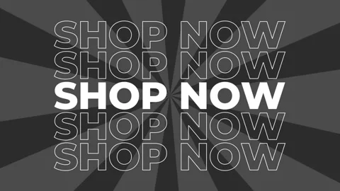 Shop now 2D typography text lettering animation graphics with spiral digital Video stock 340546754