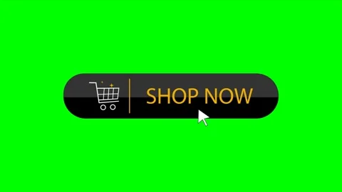 Shop Now Cart Button with Push Pull Motion on Green Screen Vidéo 337632460