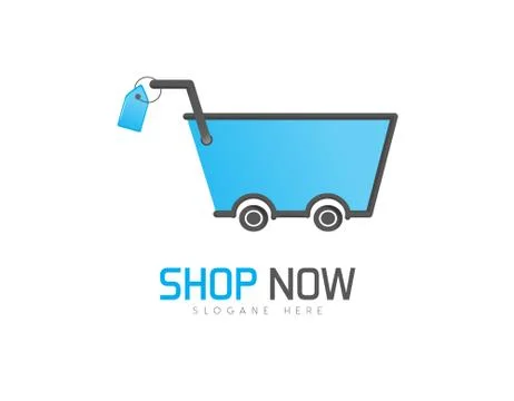 Shop now logo Stock Illustration