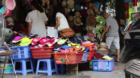 Shop in the old town Stock Footage 56085232