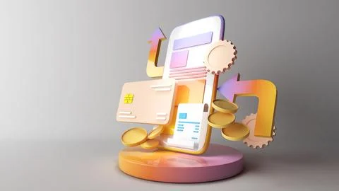 Shop online using your smartphone. Use your mobile device to make payments,.. Illustrazione stock