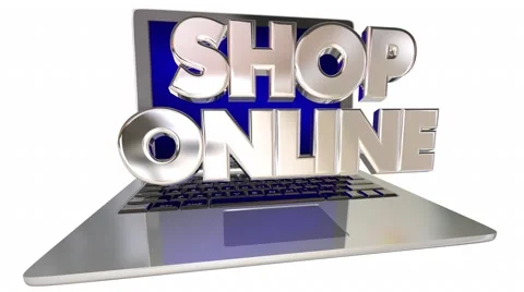 Shop Online Website eCommerce Store Buy Internet Computer Laptop Stock Footage 61257206