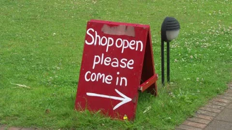 Shop Open Board Stock Footage 10761121