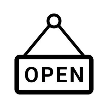 Shop Open icon. Stock Illustration
