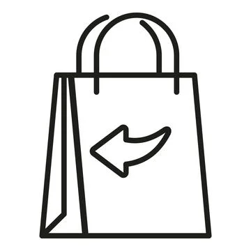 Shop package icon outline vector. Box parcel Illustrazione stock