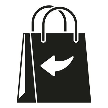 Shop package icon simple vector. Box parcel Stock Illustration