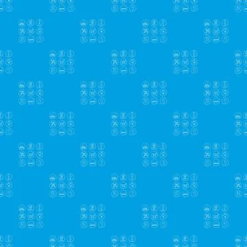 Shop pattern seamless blue Stock Illustration