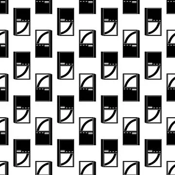 Shop payment machine pattern seamless vector Stock Illustration
