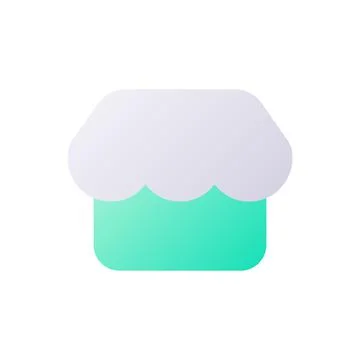 Shop pixel perfect flat gradient two-color ui icon Stock Illustration