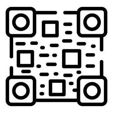 Shop qr code icon outline vector. Shopping retail Stock Illustration