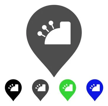Shop Register Marker Flat Icon Stock Illustration