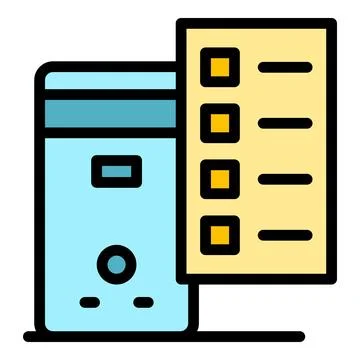 Shop retail computer icon vector flat 스톡 일러스트