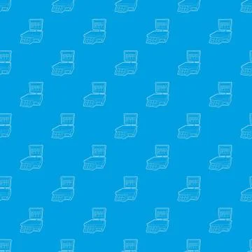 Shop scale pattern vector seamless blue Illustrazione stock