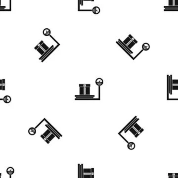 Shop scales pattern seamless black Illustrazione stock