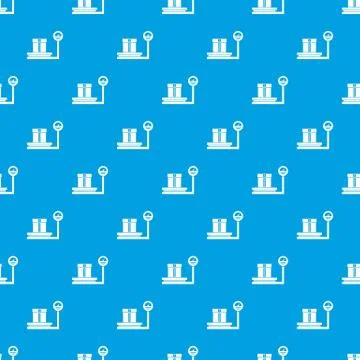 Shop scales pattern seamless blue 스톡 일러스트