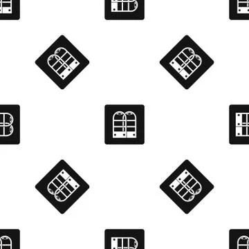 Shop security anti theft sensor gates pattern seamless black 스톡 일러스트