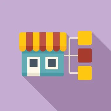Shop segment market icon flat vector. Target customer イラスト素材