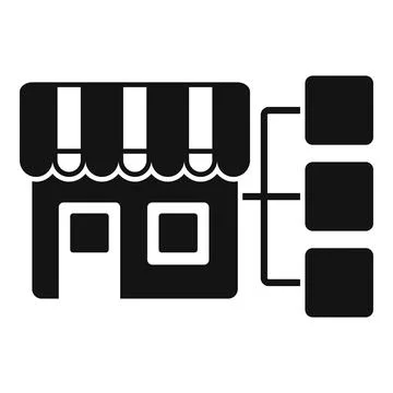 Shop segment market icon simple vector. Target customer Illustrazione stock