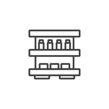 Shop shelf icon vector Stock Illustration